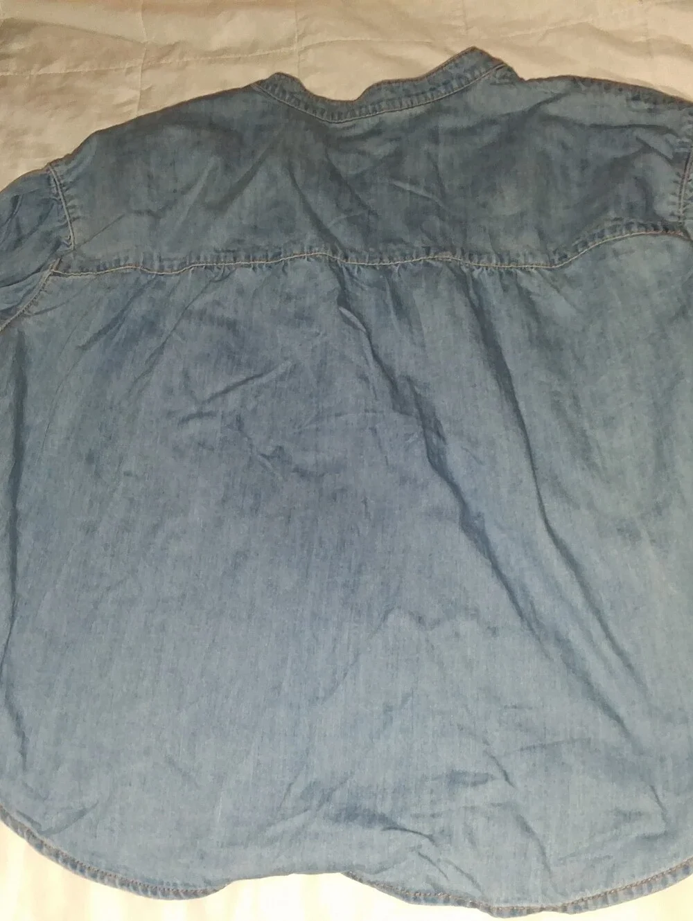 Time And Tru Popover Jean Shirt - Light Wash - XXL (20)